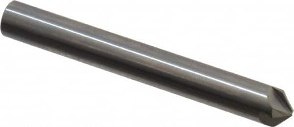 Hertel - 1/4" Head Diam, 1/4" Shank Diam, 4 Flute 100° Solid Carbide Countersink - Eagle Tool & Supply