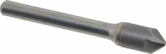 Hertel - 3/8" Head Diam, 1/4" Shank Diam, 4 Flute 82° Solid Carbide Countersink - 2-1/4" OAL, Straight Shank - Eagle Tool & Supply