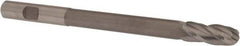 Hertel - 3/8" Diam, 1" LOC, 4 Flute High Speed Steel Ball End Mill - Uncoated, Single End, 5" OAL, 3/8" Shank Diam - Eagle Tool & Supply