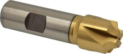 Hertel - 3/16" Radius, 3/4" Mill Diam, 4 Flute Cobalt Corner Rounding End Mill - Single End, TiN Finish, 3-1/8" OAL, 3/4" Shank Diam - Eagle Tool & Supply