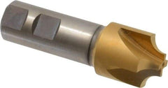 Hertel - 5/16" Radius, 1-1/8" Mill Diam, 4 Flute Cobalt Corner Rounding End Mill - Single End, TiN Finish, 3-1/2" OAL, 7/8" Shank Diam - Eagle Tool & Supply