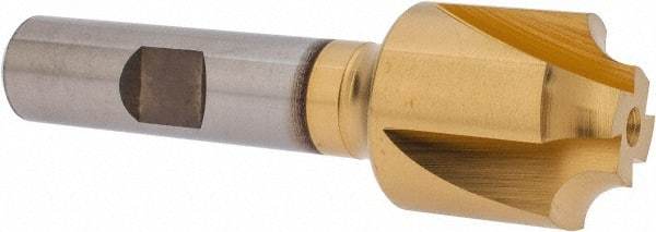 Hertel - 3/16" Radius, 3/4" Mill Diam, 4 Flute Cobalt Corner Rounding End Mill - Single End, TiN Finish, 2-15/16" OAL, 1/2" Shank Diam - Eagle Tool & Supply