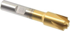 Hertel - 3/32" Radius, 1/2" Mill Diam, 4 Flute Cobalt Corner Rounding End Mill - Single End, TiN Finish, 2-1/2" OAL, 3/8" Shank Diam - Eagle Tool & Supply