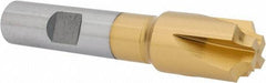 Hertel - 1/8" Radius, 5/8" Mill Diam, 4 Flute Cobalt Corner Rounding End Mill - Single End, TiN Finish, 3" OAL, 1/2" Shank Diam - Eagle Tool & Supply