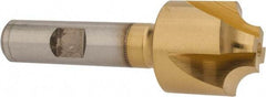 Hertel - 1/4" Radius, 1" Mill Diam, 4 Flute Cobalt Corner Rounding End Mill - Single End, TiN Finish, 3" OAL, 1/2" Shank Diam - Eagle Tool & Supply