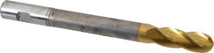 Hertel - 3/4" Diam, 2" LOC, 4 Flute High Speed Steel Ball End Mill - TiN Finish, Single End, 8-1/4" OAL, 3/4" Shank Diam - Eagle Tool & Supply