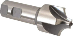 Hertel - 1/2" Radius, 1-1/2" Mill Diam, 4 Flute High Speed Steel Corner Rounding End Mill - Single End, Uncoated, 4-1/8" OAL, 1" Shank Diam - Eagle Tool & Supply