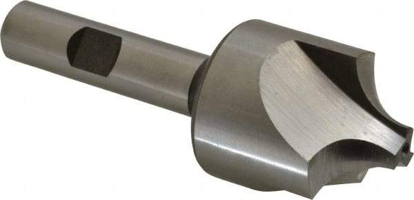 Hertel - 7/16" Radius, 1-1/4" Mill Diam, 3 Flute Cobalt Corner Rounding End Mill - Single End, Uncoated, 3-1/2" OAL, 1/2" Shank Diam - Eagle Tool & Supply