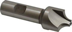 Hertel - 3/8" Radius, 1-1/8" Mill Diam, 3 Flute Cobalt Corner Rounding End Mill - Single End, Uncoated, 3-1/2" OAL, 3/4" Shank Diam - Eagle Tool & Supply