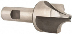 Hertel - 9/16" Radius, 1-1/2" Mill Diam, 3 Flute High Speed Steel Corner Rounding End Mill - Single End, Uncoated, 3-3/4" OAL, 3/4" Shank Diam - Eagle Tool & Supply