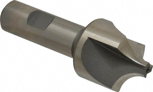 Hertel - 1/2" Radius, 1-3/8" Mill Diam, 3 Flute High Speed Steel Corner Rounding End Mill - Single End, Uncoated, 3-3/4" OAL, 3/4" Shank Diam - Eagle Tool & Supply