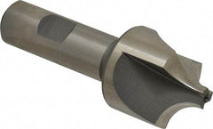 Hertel - 1/2" Radius, 1-3/8" Mill Diam, 3 Flute High Speed Steel Corner Rounding End Mill - Single End, Uncoated, 3-3/4" OAL, 3/4" Shank Diam - Eagle Tool & Supply