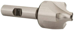 Hertel - 3/8" Radius, 1-1/8" Mill Diam, 3 Flute Cobalt Corner Rounding End Mill - Single End, Uncoated, 3-1/4" OAL, 1/2" Shank Diam - Eagle Tool & Supply