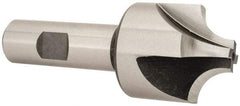 Hertel - 1/2" Radius, 1-1/2" Mill Diam, 4 Flute High Speed Steel Corner Rounding End Mill - Single End, Uncoated, 3-7/8" OAL, 3/4" Shank Diam - Eagle Tool & Supply