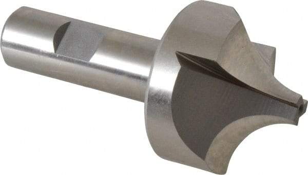 Hertel - 3/4" Radius, 1-7/8" Mill Diam, 3 Flute High Speed Steel Corner Rounding End Mill - Single End, Uncoated, 3-3/4" OAL, 3/4" Shank Diam - Eagle Tool & Supply