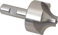 Hertel - 3/4" Radius, 2-1/4" Mill Diam, 4 Flute High Speed Steel Corner Rounding End Mill - Single End, Uncoated, 4-1/8" OAL, 3/4" Shank Diam - Eagle Tool & Supply