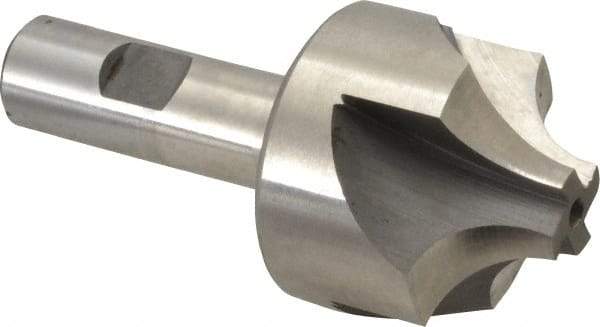 Hertel - 5/8" Radius, 1-15/16" Mill Diam, 4 Flute High Speed Steel Corner Rounding End Mill - Single End, Uncoated, 4" OAL, 3/4" Shank Diam - Eagle Tool & Supply