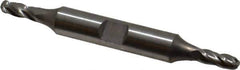 Hertel - 3/16" Diam, 1/2" LOC, 4 Flute Cobalt Ball End Mill - Uncoated, Double End, 3-1/4" OAL, 3/8" Shank Diam - Eagle Tool & Supply