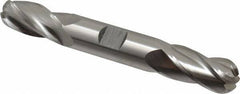 Hertel - 3/4" Diam, 1-5/8" LOC, 4 Flute High Speed Steel Ball End Mill - Uncoated, Double End, 5-5/8" OAL, 3/4" Shank Diam - Eagle Tool & Supply