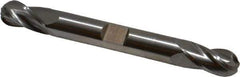 Hertel - 3/8" Diam, 3/4" LOC, 4 Flute Cobalt Ball End Mill - Uncoated, Double End, 3-1/2" OAL, 3/8" Shank Diam - Eagle Tool & Supply