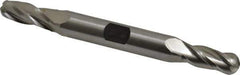 Hertel - 5/16" Diam, 3/4" LOC, 4 Flute Cobalt Ball End Mill - Uncoated, Double End, 3-1/2" OAL, 3/8" Shank Diam - Eagle Tool & Supply