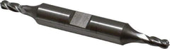 Hertel - 5/32" Diam, 7/16" LOC, 4 Flute Cobalt Ball End Mill - Uncoated, Double End, 3-1/8" OAL, 3/8" Shank Diam - Eagle Tool & Supply
