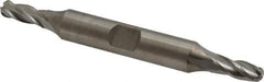 Hertel - 7/32" Diam, 9/16" LOC, 4 Flute Cobalt Ball End Mill - Uncoated, Double End, 3-1/4" OAL, 3/8" Shank Diam - Eagle Tool & Supply