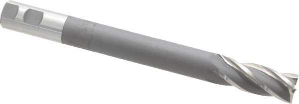 Hertel - 1", 2-1/2" LOC, 1" Shank Diam, 10-1/4" OAL, 4 Flute, High Speed Steel Square End Mill - Single End, Uncoated, Right Hand Cut - Eagle Tool & Supply