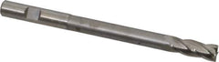 Hertel - 3/8", 1" LOC, 3/8" Shank Diam, 5" OAL, 4 Flute, High Speed Steel Square End Mill - Single End, Uncoated, Centercutting, Right Hand Cut - Eagle Tool & Supply