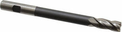 Hertel - 1/2", 1-1/4" LOC, 1/2" Shank Diam, 6" OAL, 4 Flute, High Speed Steel Square End Mill - Single End, Uncoated, Centercutting, Right Hand Cut - Eagle Tool & Supply