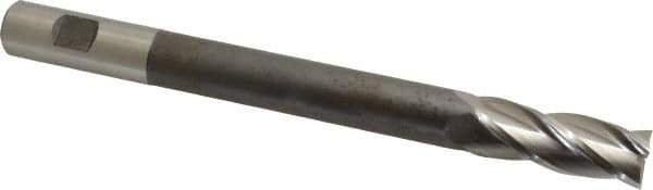Hertel - 3/4", 2" LOC, 3/4" Shank Diam, 8-1/4" OAL, 4 Flute, High Speed Steel Square End Mill - Single End, Uncoated, Right Hand Cut - Eagle Tool & Supply