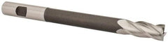 Hertel - 1/2", 1-1/4" LOC, 1/2" Shank Diam, 6" OAL, 4 Flute, High Speed Steel Square End Mill - Single End, Uncoated, Right Hand Cut - Eagle Tool & Supply