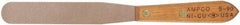 Ampco - 2" Wide Chisel Edge Blade Nickel Copper Spatula - Stiff, Straight Wood Handle, 19-1/4" OAL - Eagle Tool & Supply