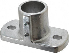 Hollaender - 1-1/2" Pipe, Base Flange, Aluminum Alloy Flange Pipe Rail Fitting - Bright Finish - Eagle Tool & Supply