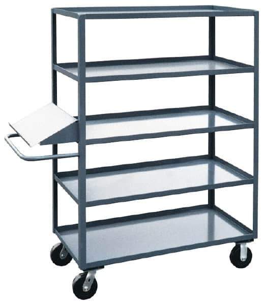 Jamco - 3,000 Lb Capacity, 24" Wide x 36" Long x 68" High Order Picking Cart - 5 Shelf, Steel - Eagle Tool & Supply