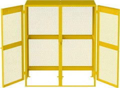 Jamco - Gas Cylinder Storage Cabinet - Steel, 60" Wide x 38" Deep x 70" High, Safety Yellow - Eagle Tool & Supply