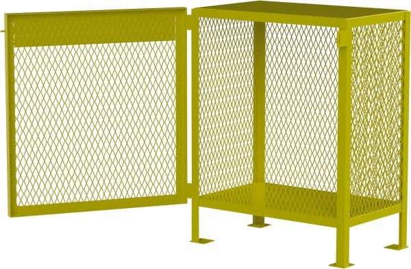 Jamco - 1 Shelf Gas Cylinder Storage Cabinet - Steel, 18" Wide x 30" Deep x 35" High, Safety Yellow - Eagle Tool & Supply