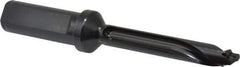 Allied Machine and Engineering - Series 12, 12 to 12.99mm Diam, 3/4" Diam Straight Shank with Flange, Straight Flute Spade Drill - 2-9/16" Max Depth, 4" Body Length, 5-11/16" OAL, Standard Length, Through Coolant - Eagle Tool & Supply