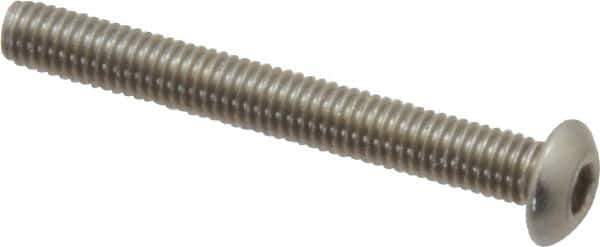 Value Collection - M3x0.50 Metric Coarse Hex Socket Drive, Button Screw - Grade 18-8 & Austenitic A2 Stainless Steel, Uncoated, Partially Threaded, 25mm Length Under Head - Eagle Tool & Supply