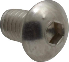 Value Collection - M4x0.70 Metric Coarse Hex Socket Drive, Button Screw - Grade 18-8 & Austenitic A2 Stainless Steel, Uncoated, Fully Threaded, 6mm Length Under Head - Eagle Tool & Supply
