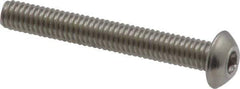 Value Collection - M4x0.70 Metric Coarse Hex Socket Drive, Button Screw - Grade 18-8 & Austenitic A2 Stainless Steel, Uncoated, Partially Threaded, 30mm Length Under Head - Eagle Tool & Supply