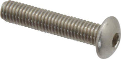 Value Collection - M5x0.80 Metric Coarse Hex Socket Drive, Button Screw - Grade 18-8 & Austenitic A2 Stainless Steel, Uncoated, Partially Threaded, 25mm Length Under Head - Eagle Tool & Supply