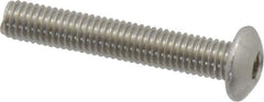 Value Collection - M5x0.80 Metric Coarse Hex Socket Drive, Button Screw - Grade 18-8 & Austenitic A2 Stainless Steel, Uncoated, Partially Threaded, 30mm Length Under Head - Eagle Tool & Supply