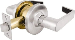 Master Lock - Grade 2 Passage Lever Lockset - 2-3/4" Back Set, Keyless Cylinder, Brushed Chrome Finish - Eagle Tool & Supply