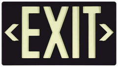 NMC - Exit, Plastic Exit Sign - 15-7/8" Wide x 8-5/8" High, Glow-in-the-Dark - Eagle Tool & Supply