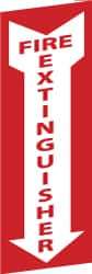 NMC - Fire Extinguisher, Plastic Fire Sign - 4" Wide x 12" High - Eagle Tool & Supply