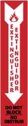 NMC - Extinguisher, Plastic Fire Sign - 4" Wide x 18" High, English/Spanish - Eagle Tool & Supply