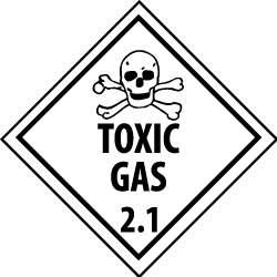 NMC - Toxic Gas DOT Shipping Label - 4" High x 4" Wide - Eagle Tool & Supply