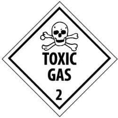 NMC - Toxic Gas DOT Shipping Label - 4" High x 4" Wide - Eagle Tool & Supply