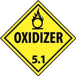 NMC - Oxidizer DOT Shipping Label - 4" High x 4" Wide - Eagle Tool & Supply